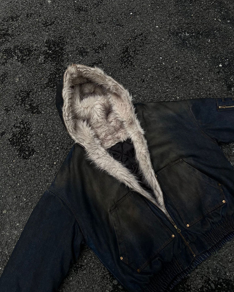 The Ethan Faux Fur-Lined Denim Jacket