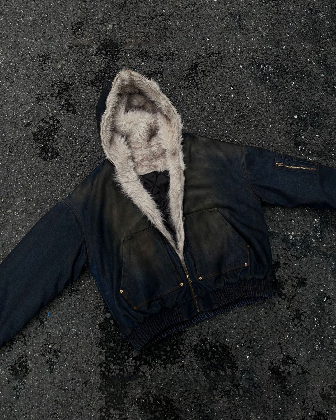 The Ethan Faux Fur-Lined Denim Jacket