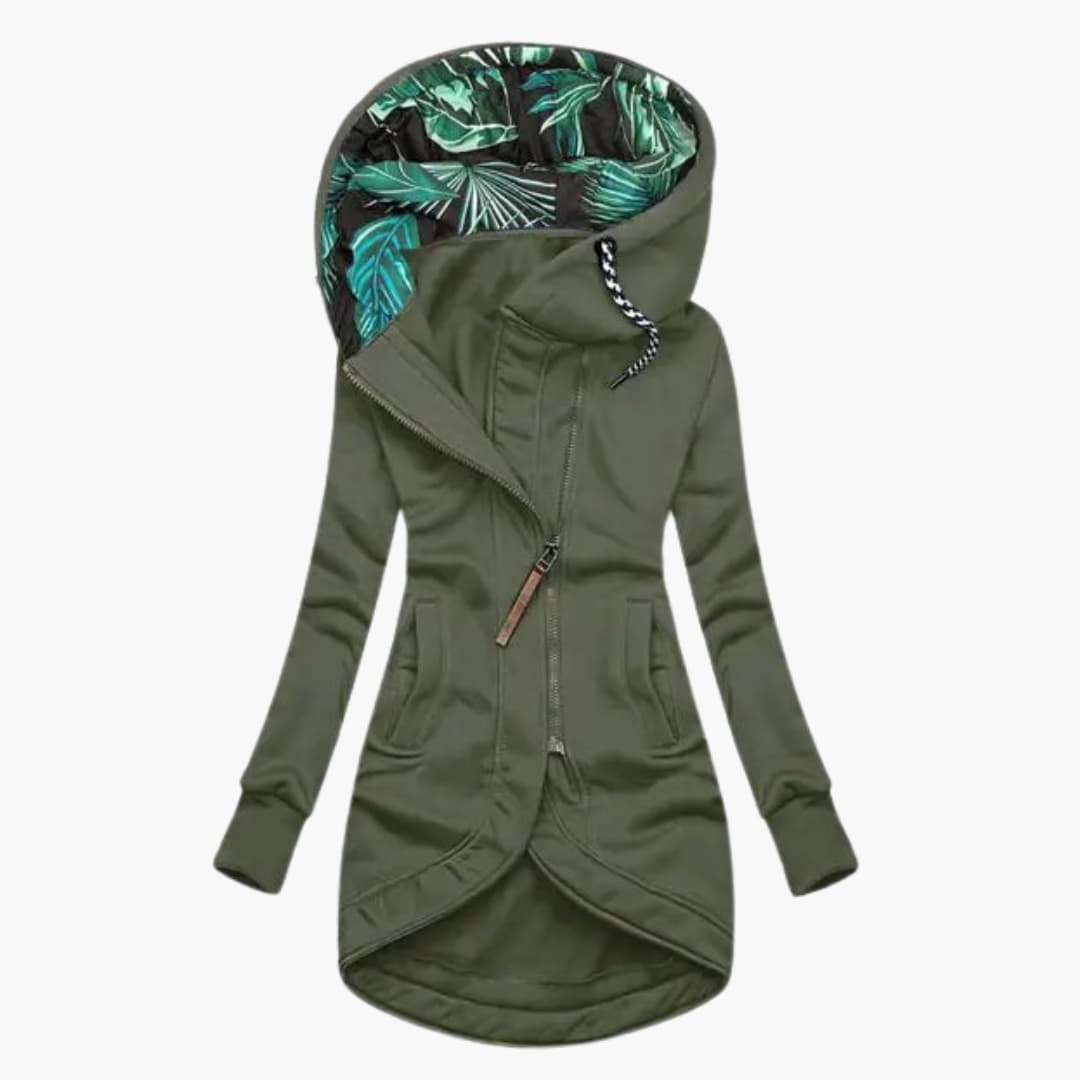 Ivy Asymmetric Hooded Jacket