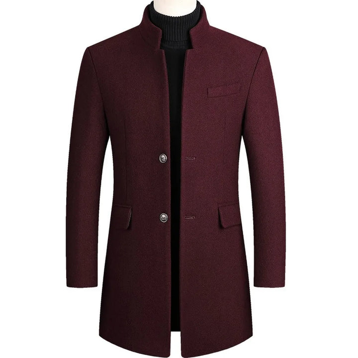 The Bordeaux Elegance Wool Coat