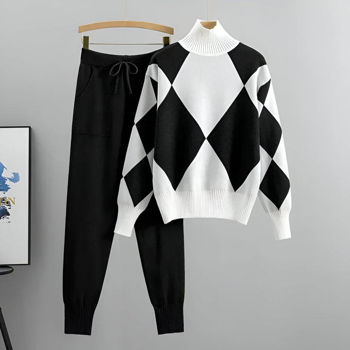 The Argyle Elegance Knit Set