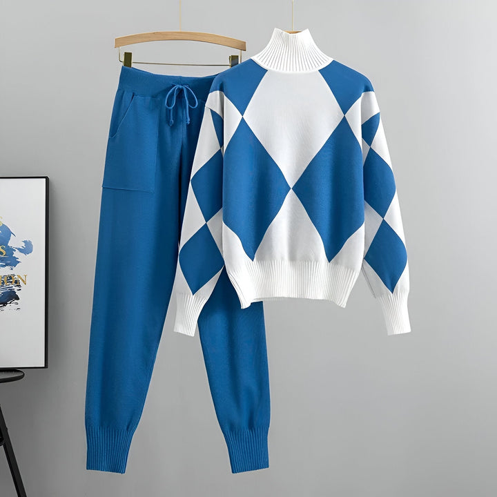 The Argyle Elegance Knit Set