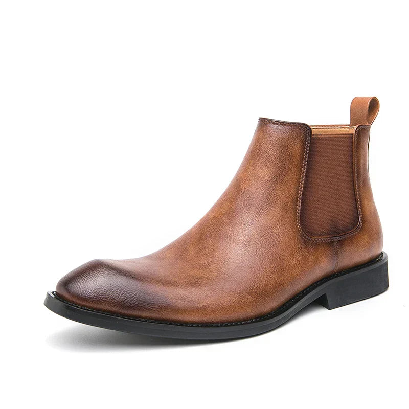 James - Zipped Leather Chelsea Boots