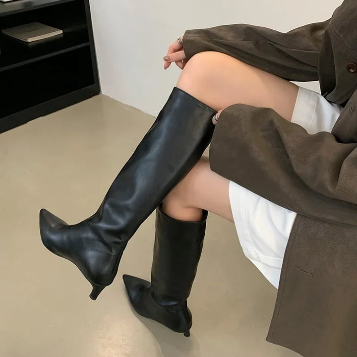 Milan Classic Knee-High Boots - Black