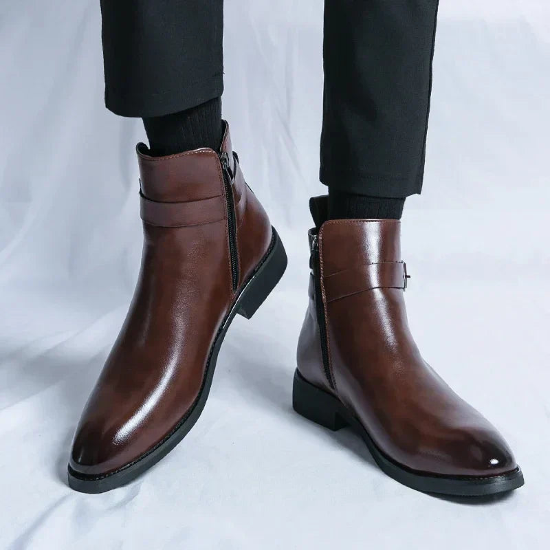 Sergio - Genuine Leather Chelsea Boots