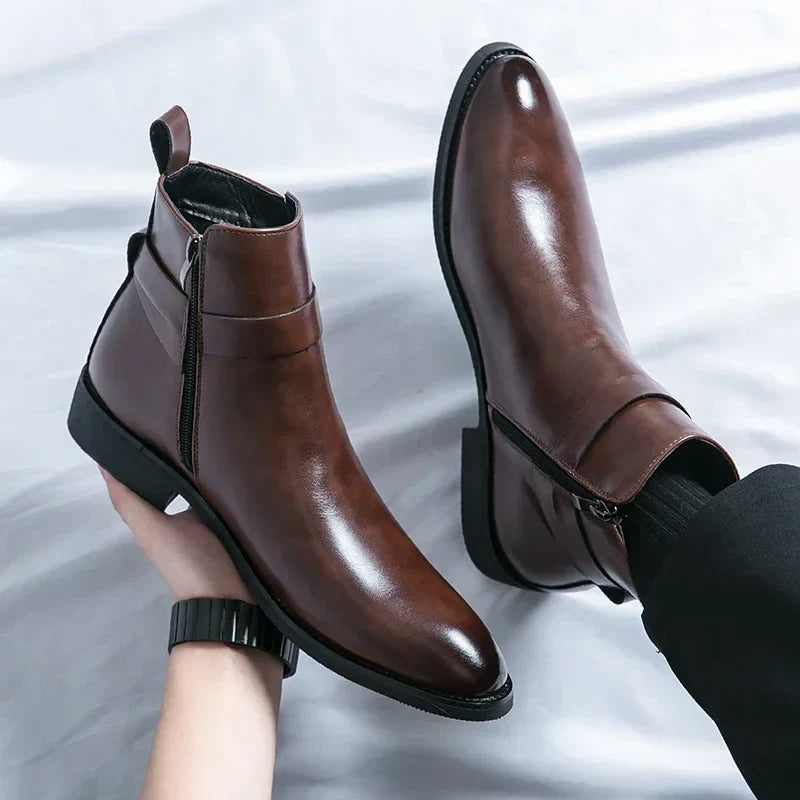 Sergio - Genuine Leather Chelsea Boots