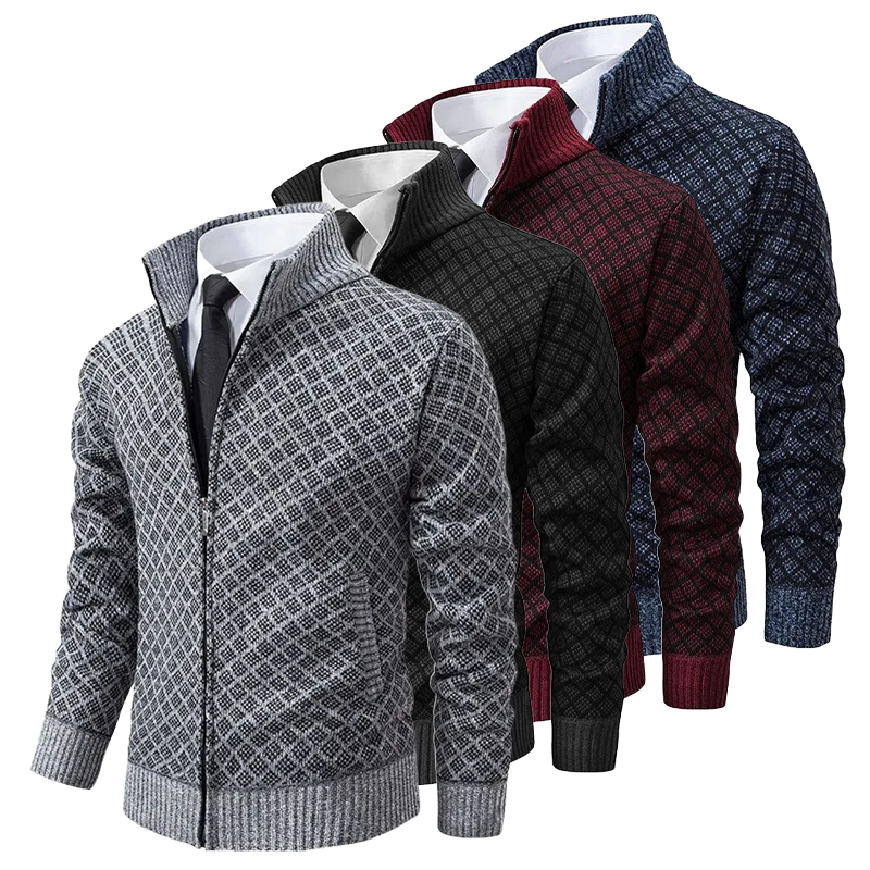 The Windsor Knitted Zip-Up Cardigan