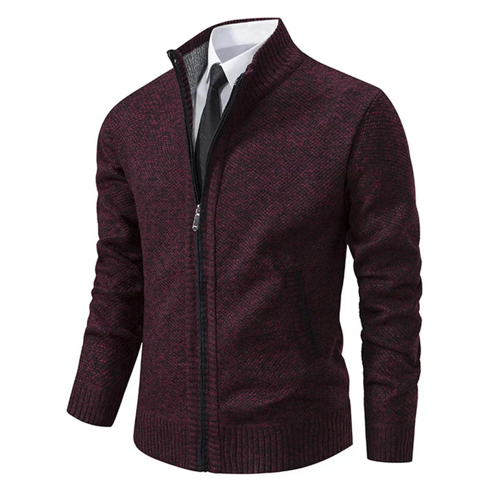 The Kensington Burgundy Knit Cardigan