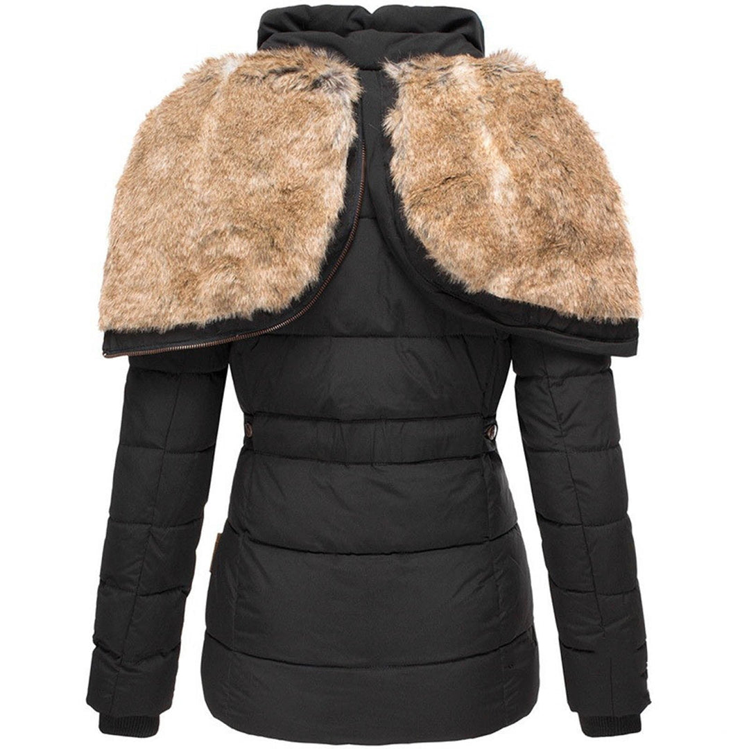 The Elara Faux Fur Shoulder Coat